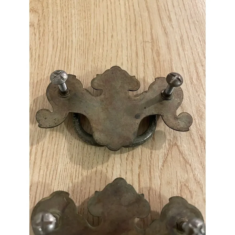 (QTY 4) VTG 2.5” Ethan Allen Heirloom Colonial Manor Brass Handle Drawer Pull